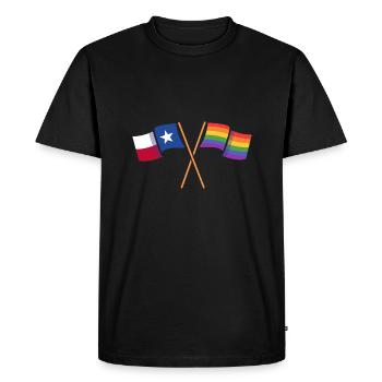 Conception des drapeaux de la fierté du Texas pour les Texans LGBT + - T-shirt Premium bio Homme - noir - Devant - Nico (187cm)