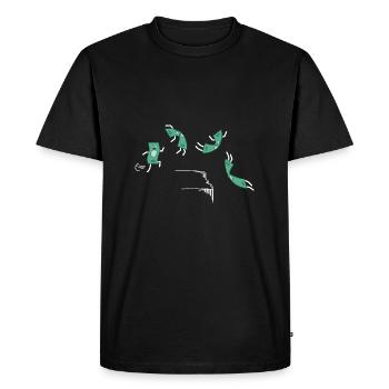 Comic Inflation - Men's Premium Organic T-Shirt - black - Front - Nico (187cm)