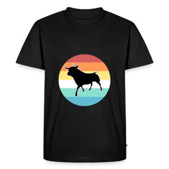 Taureau - T-shirt Premium bio Homme - noir - Devant - Nico (187cm)