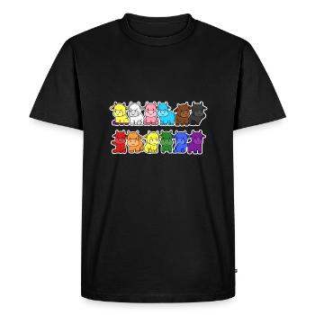 Fierté Progrès Flag Egalité des vaches - T-shirt Premium bio Homme - noir - Devant - Nico (187cm)
