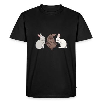 Conception de lapin mignon pour les propriétaires de lapins - T-shirt Premium bio Homme - noir - Devant - Nico (187cm)