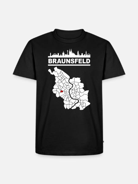 Braunsfeld - Männer Premium Bio T-Shirt - Schwarz