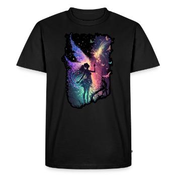 Magic Fairy Makes Fireworks Night Child Girl - Men's Premium Organic T-Shirt - black - Front - Nico (187cm)