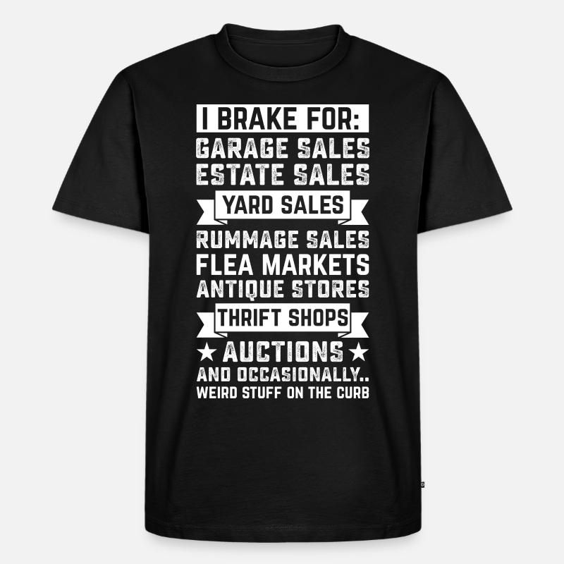 Gebrauchtwaren Second Hand Flohmarkt - Männer Premium Bio T-Shirt - Schwarz