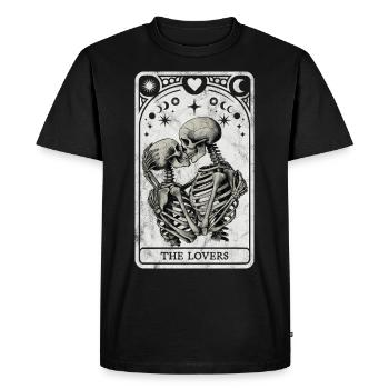 The Lovers Tarot - Men's Premium Organic T-Shirt - black - Front - Nico (187cm)