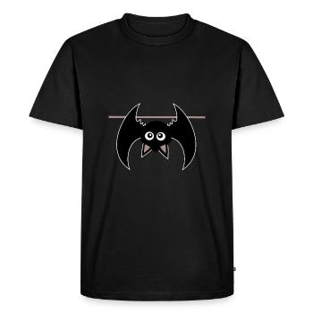 Halloween T-shirt Bat Spooky cute Shirt - Men's Premium Organic T-Shirt - black - Front - Nico (187cm)