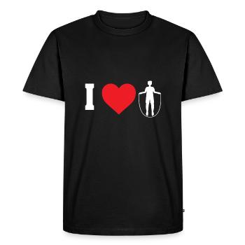 J’aime le design pour Rope Jumper Man - T-shirt Premium bio Homme - noir - Devant - Nico (187cm)