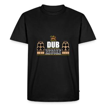 Lion Dub Reggae - T-shirt Premium bio Homme - noir - Devant - Nico (187cm)