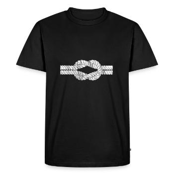 Noeud de noeud de navire cadeau capitaine marin - T-shirt Premium bio Homme - noir - Devant - Nico (187cm)
