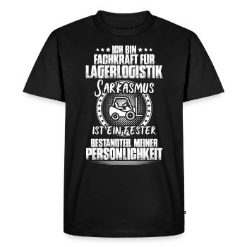 Warehouse logistics specialist warehouse worker gift - Men's Premium Organic T-Shirt - black - Front - Nico (187cm)