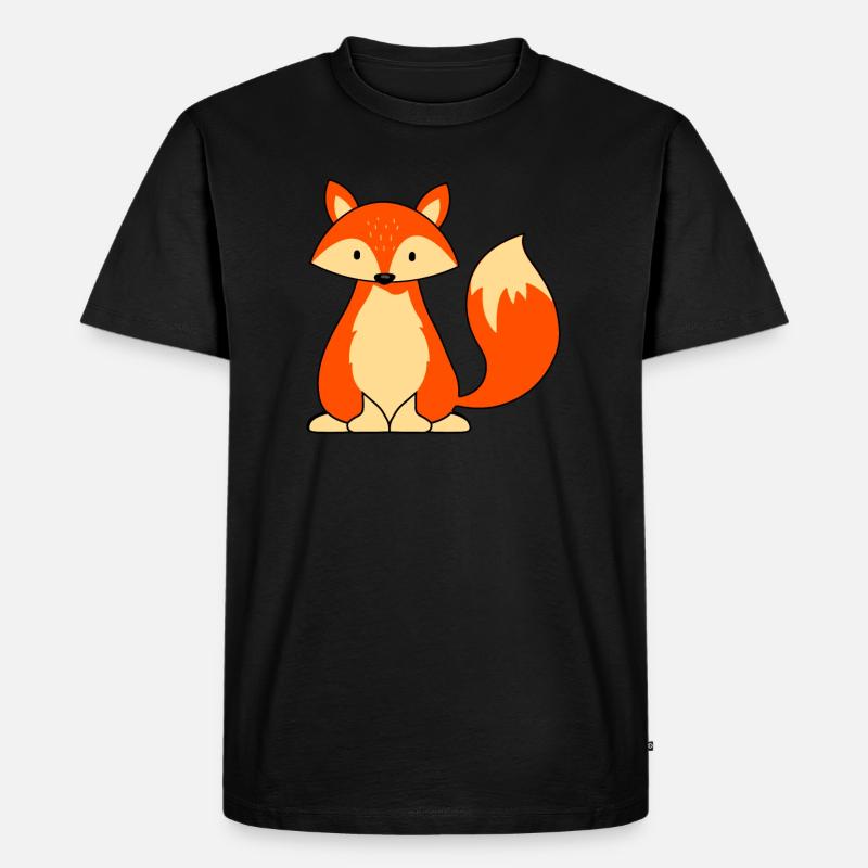 Fuchs Fox Kinderdesign - Männer Premium Bio T-Shirt - Schwarz