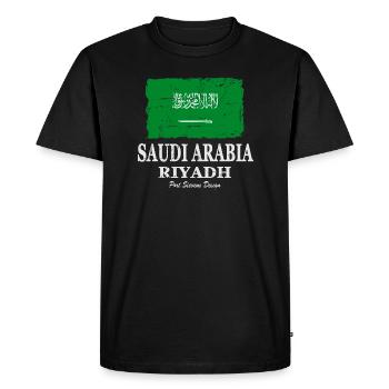 Drapeau de l’Arabie Saoudite - Drapeau de l’Arabie Saoudite - T-shirt Premium bio Homme - noir - Devant - Nico (187cm)