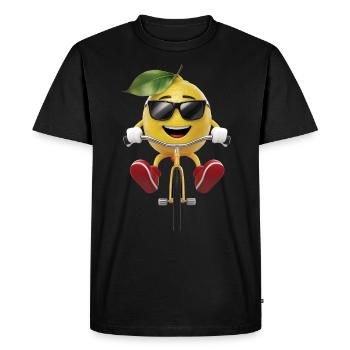 Zitrone Radfahren auf dem Fahrrad Geschenk - Männer Premium Bio T-Shirt - Schwarz - Vorne - Nico (187cm)
