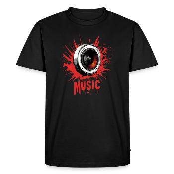 DJ Music Box Speaker Bass - Men's Premium Organic T-Shirt - black - Front - Nico (187cm)