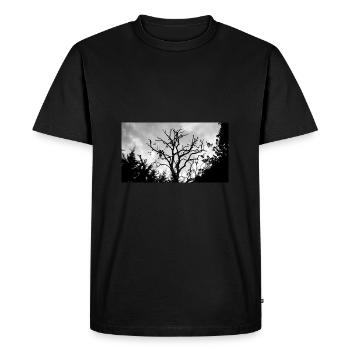 Arbre avec ses branches nues dans le ciel - T-shirt Premium bio Homme - noir - Devant - Nico (187cm)
