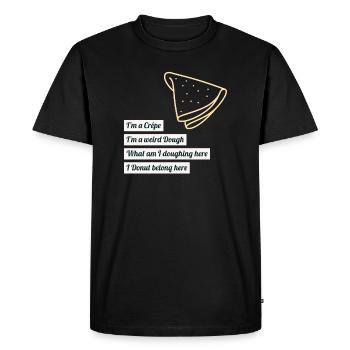 Je suis crêpe - T-shirt Premium bio Homme - noir - Devant - Nico (187cm)
