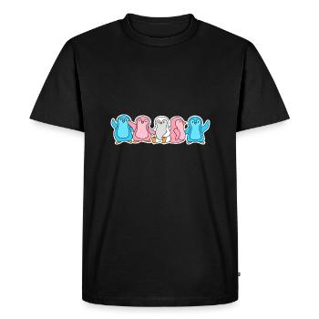 Conception de pingouins trans pour les personnes trans - T-shirt Premium bio Homme - noir - Devant - Nico (187cm)