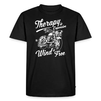 Drôle de motard moto rider - T-shirt Premium bio Homme - noir - Devant - Nico (187cm)