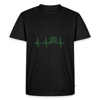 ECG Zodiac - Cancer - Men's Premium Organic T-Shirt - black - Front - Nico (187cm)