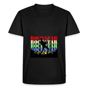 Rock rocker - T-shirt Premium bio Homme - noir - Devant - Nico (187cm)