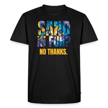 Design coloré de chat Splash Art - T-shirt Premium bio Homme - noir - Devant - Nico (187cm)