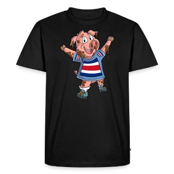 Fan Pig Costa Rica - T-shirt Premium bio Homme - noir - Devant - Nico (187cm)