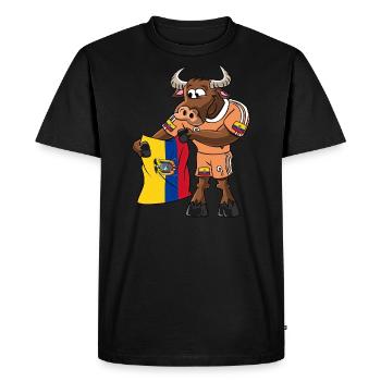 Équateur Fan Taureau - T-shirt Premium bio Homme - noir - Devant - Nico (187cm)