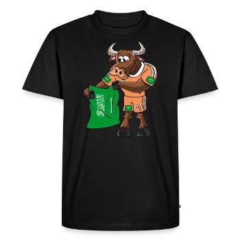 Arabie Saoudite Fan Taureau - T-shirt Premium bio Homme - noir - Devant - Nico (187cm)