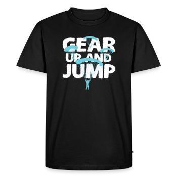 Parachute de saut en tandem parachutisme - T-shirt Premium bio Homme - noir - Devant - Nico (187cm)