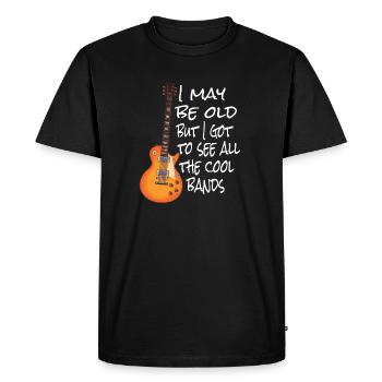Musique Rock Dicton Guitare Électrique Guitariste Idée Cadeau - T-shirt Premium bio Homme - noir - Devant - Nico (187cm)