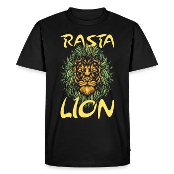 Rasta Lion Rastafari Cadeau - T-shirt Premium bio Homme - noir - Devant - Nico (187cm)