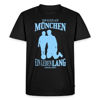Munich Football Family Gift - Men's Premium Organic T-Shirt - black - Front - Nico (187cm)