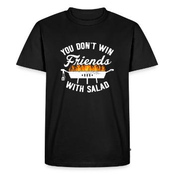 Barbecue Barbecue Griller Barbecue Salade de saison - T-shirt Premium bio Homme - noir - Devant - Nico (187cm)