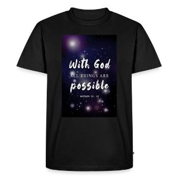 God bible quotes - T-shirt Premium bio Homme - noir - Devant - Nico (187cm)