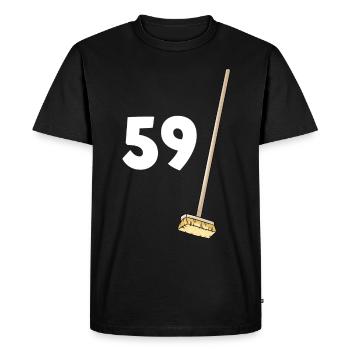 59 balais Anniversaire 59 ans - T-shirt Premium bio Homme - noir - Devant - Nico (187cm)