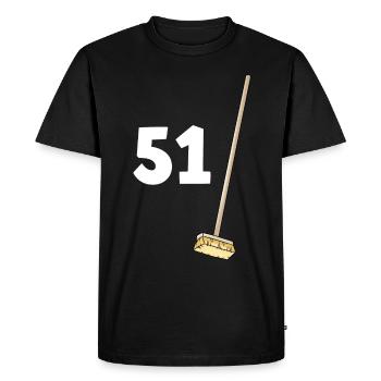 51 balais humour anniversaire 51 ans homme femme - T-shirt Premium bio Homme - noir - Devant - Nico (187cm)