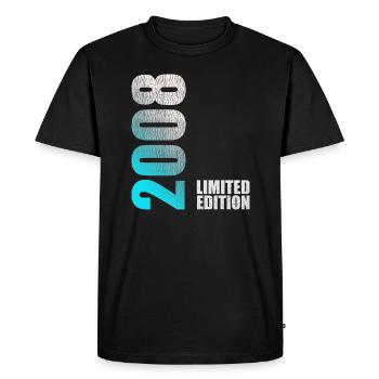 16ème anniversaire garçon fille 16 ans 2008 - T-shirt Premium bio Homme - noir - Devant - Nico (187cm)