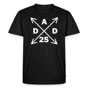 Becoming Dad 2025 – Gift for Daddy and Father - Men's Premium Organic T-Shirt - black - Front - Nico (187cm)
