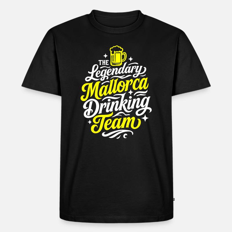 Mallorca Drinking Team - Männer Premium Bio T-Shirt - Schwarz