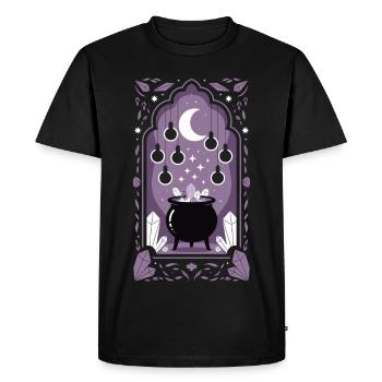 Cauldron: Magic Crystals - Men's Premium Organic T-Shirt - black - Front - Nico (187cm)
