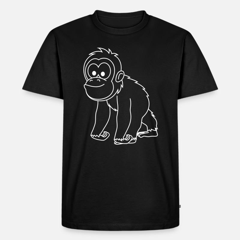 Orangutan monkey comic - Men's Premium Organic T-Shirt - black
