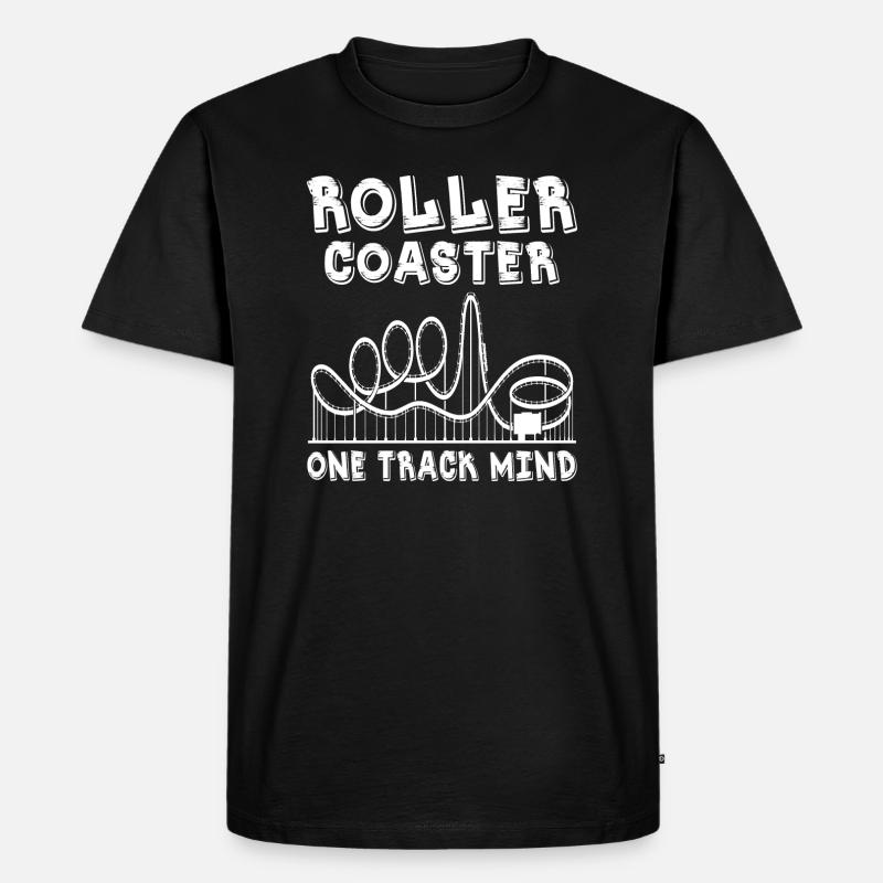 Roller Coaster One Track Mind - Men's Premium Organic T-Shirt - black
