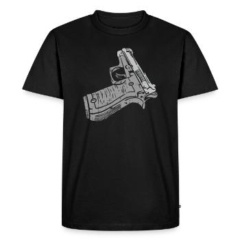 Pistol rifle weapon hand weapon - Men's Premium Organic T-Shirt - black - Front - Nico (187cm)