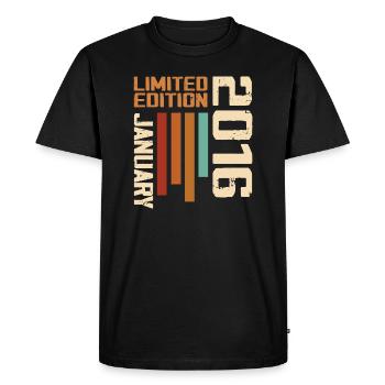 January 2016 - 2016 January Birthday Gift - Men's Premium Organic T-Shirt - black - Front - Nico (187cm)