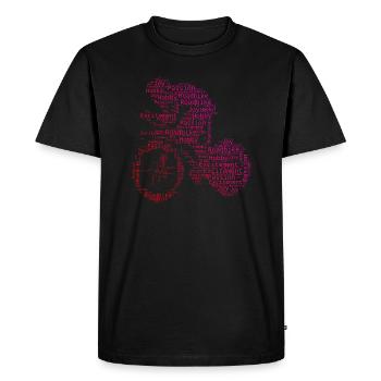 Cycliste sur route Vélo de route Vélo de route - T-shirt Premium bio Homme - noir - Devant - Nico (187cm)