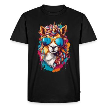 Unicorn Magical Cute Cool Cute Pony - Men's Premium Organic T-Shirt - black - Front - Nico (187cm)