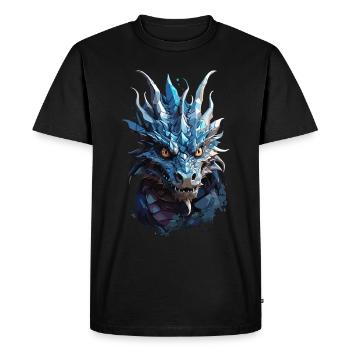 Shady Dragon - Magie de la nuit - T-shirt Premium bio Homme - noir - Devant - Nico (187cm)