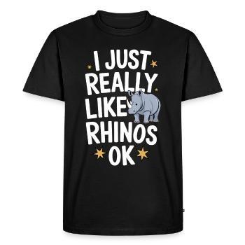 Rhinocéros Rhinocéros - T-shirt Premium bio Homme - noir - Devant - Nico (187cm)