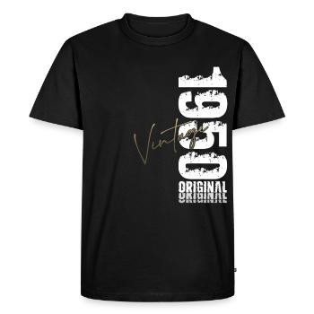 75ème Anniversaire Original Vintage 1950 - T-shirt Premium bio Homme - noir - Devant - Nico (187cm)