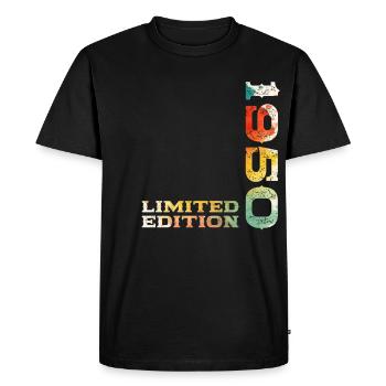 75ème Anniversaire Original Vintage 1950 - T-shirt Premium bio Homme - noir - Devant - Nico (187cm)